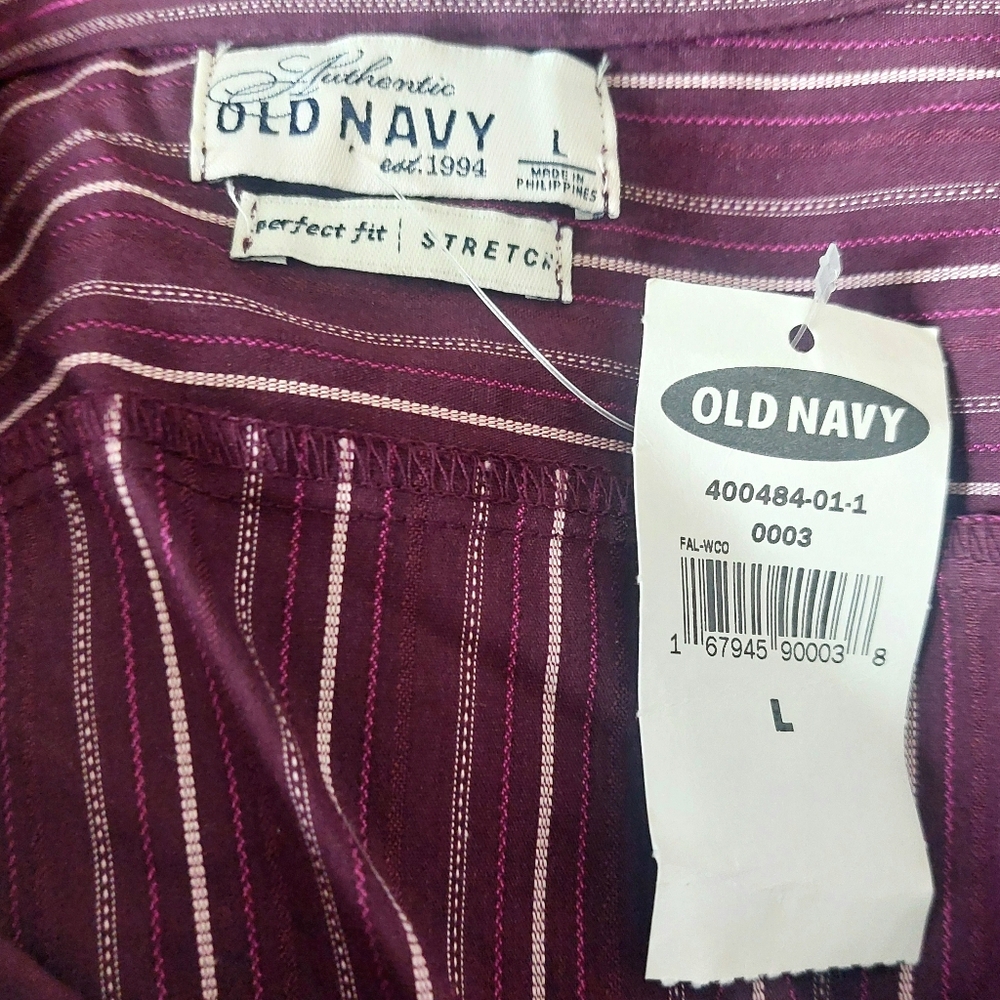π·3/$20π·NWT Old Navy Perfect Fit Stretch Button-Down 3/4 Sleeve Blouse - Picture 4 of 5